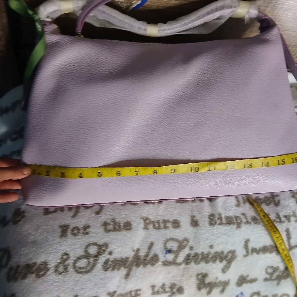 Lavender Leather VEra Bradley Handbag - Picture 3 of 10